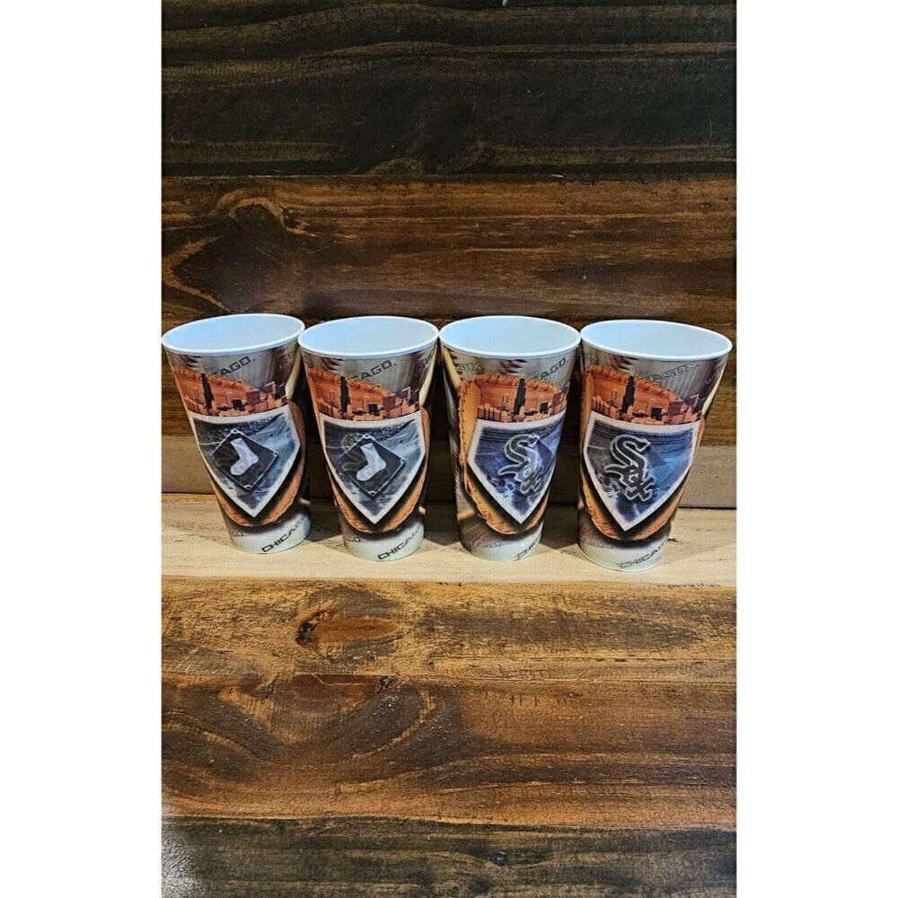 Chicago White Sox 3D Hologram Plastic Stadium Cups, Set of 4 - BRAND NEW!